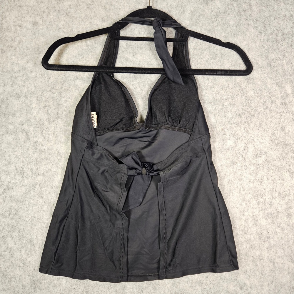 Mudd Womens Black Y2K Tankini Top Sequin Peace Hippie Swim Beach Summer Sz Small - Picture 7 of 10